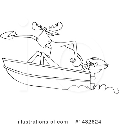 Royalty-Free (RF) Moose Clipart Illustration by djart - Stock Sample #1432824