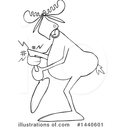 Royalty-Free (RF) Moose Clipart Illustration by djart - Stock Sample #1440601