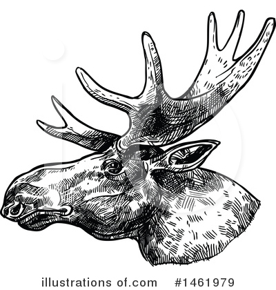 Royalty-Free (RF) Moose Clipart Illustration by Vector Tradition SM - Stock Sample #1461979