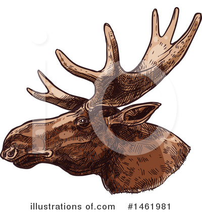 Moose Clipart #1461981 by Vector Tradition SM