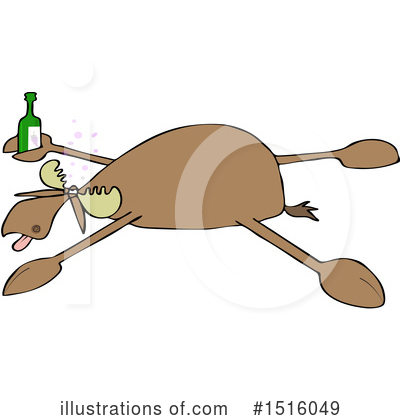 Royalty-Free (RF) Moose Clipart Illustration by djart - Stock Sample #1516049