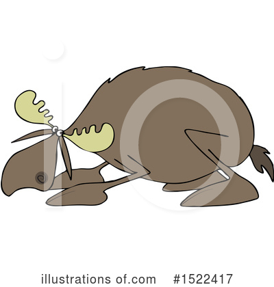 Royalty-Free (RF) Moose Clipart Illustration by djart - Stock Sample #1522417