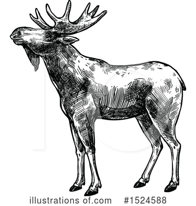 Royalty-Free (RF) Moose Clipart Illustration by Vector Tradition SM - Stock Sample #1524588