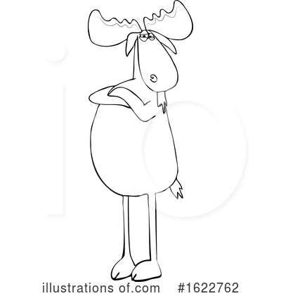 Royalty-Free (RF) Moose Clipart Illustration by djart - Stock Sample #1622762