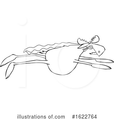 Royalty-Free (RF) Moose Clipart Illustration by djart - Stock Sample #1622764