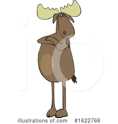 Royalty-Free (RF) Moose Clipart Illustration by djart - Stock Sample #1622766