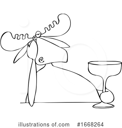 Royalty-Free (RF) Moose Clipart Illustration by djart - Stock Sample #1668264