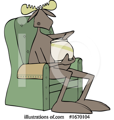 Royalty-Free (RF) Moose Clipart Illustration by djart - Stock Sample #1670104