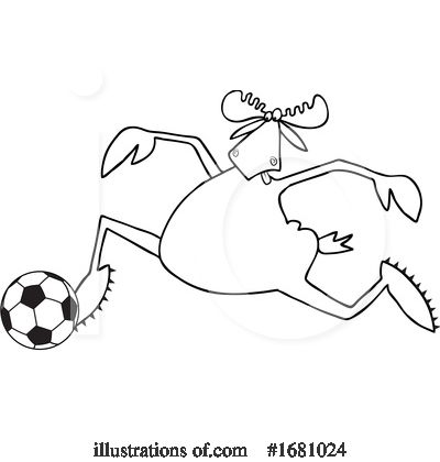 Royalty-Free (RF) Moose Clipart Illustration by djart - Stock Sample #1681024