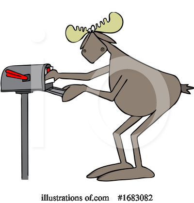 Royalty-Free (RF) Moose Clipart Illustration by djart - Stock Sample #1683082