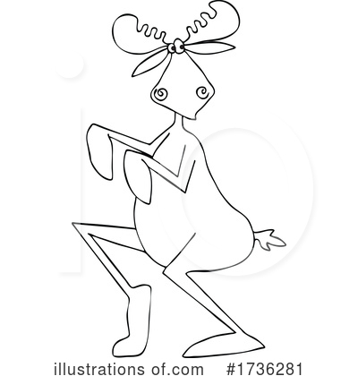 Royalty-Free (RF) Moose Clipart Illustration by djart - Stock Sample #1736281