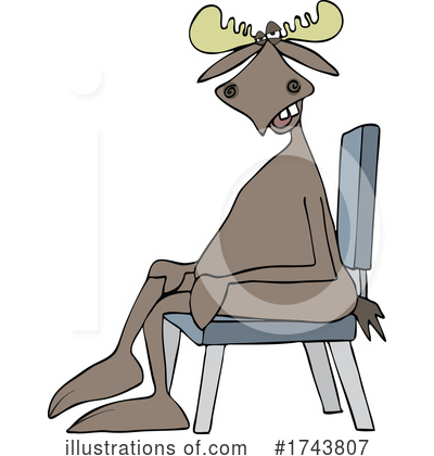 Royalty-Free (RF) Moose Clipart Illustration by djart - Stock Sample #1743807