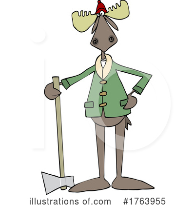 Royalty-Free (RF) Moose Clipart Illustration by djart - Stock Sample #1763955