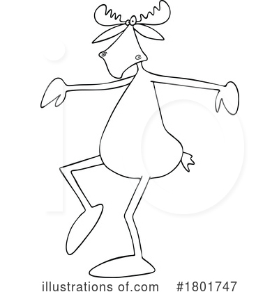 Royalty-Free (RF) Moose Clipart Illustration by djart - Stock Sample #1801747