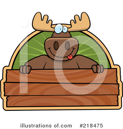 Royalty-Free (RF) Moose Clipart Illustration by Cory Thoman - Stock Sample #218475