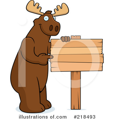 Royalty-Free (RF) Moose Clipart Illustration by Cory Thoman - Stock Sample #218493