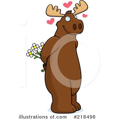 Royalty-Free (RF) Moose Clipart Illustration by Cory Thoman - Stock Sample #218496
