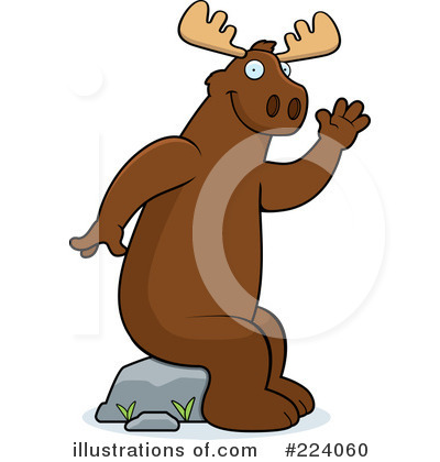 Royalty-Free (RF) Moose Clipart Illustration by Cory Thoman - Stock Sample #224060