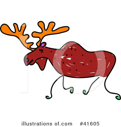 Royalty-Free (RF) Moose Clipart Illustration by Prawny - Stock Sample #41605