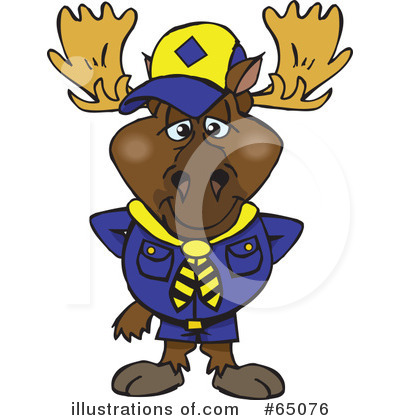 Royalty-Free (RF) Moose Clipart Illustration by Dennis Holmes Designs - Stock Sample #65076