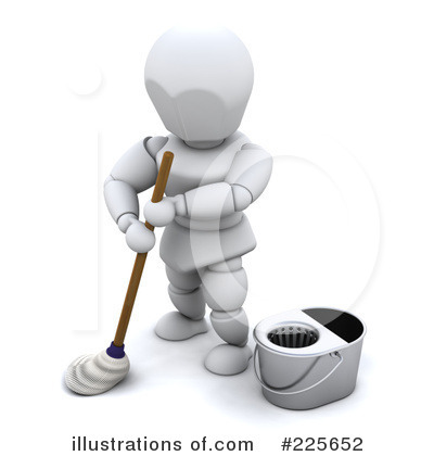 Royalty-Free (RF) Mopping Clipart Illustration by KJ Pargeter - Stock Sample #225652