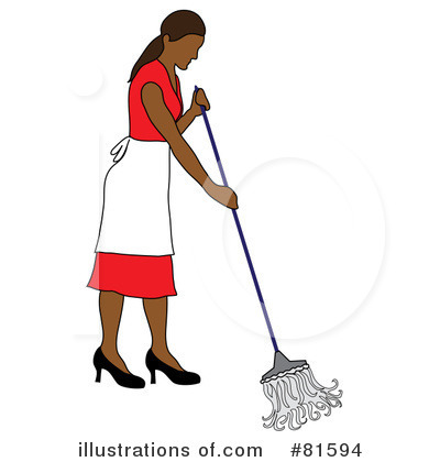Royalty-Free (RF) Mopping Clipart Illustration by Pams Clipart - Stock Sample #81594