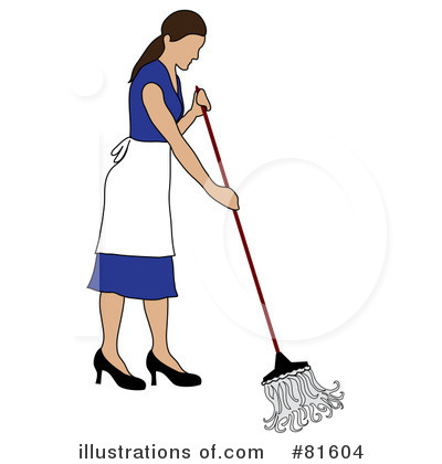 Royalty-Free (RF) Mopping Clipart Illustration by Pams Clipart - Stock Sample #81604