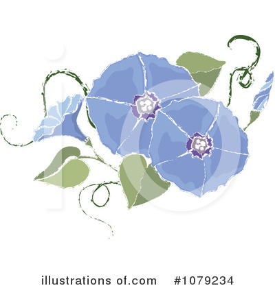 Royalty-Free (RF) Morning Glory Clipart Illustration by Pams Clipart - Stock Sample #1079234