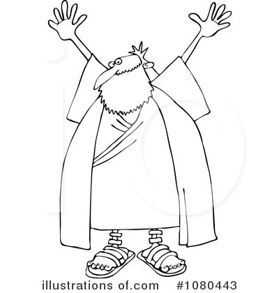 Royalty-Free (RF) Moses Clipart Illustration by djart - Stock Sample #1080443