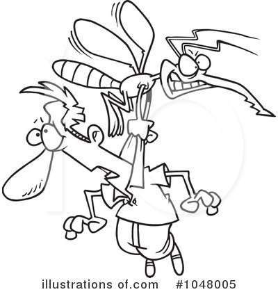 Royalty-Free (RF) Mosquito Clipart Illustration by toonaday - Stock Sample #1048005