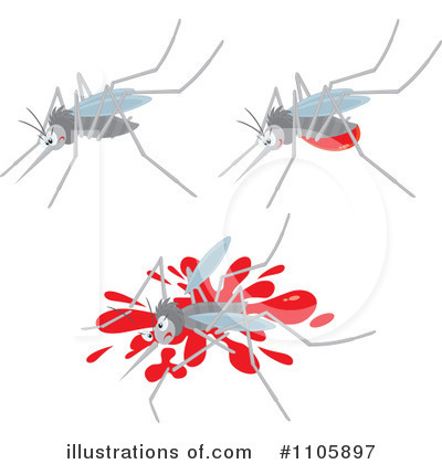 Royalty-Free (RF) Mosquito Clipart Illustration by Alex Bannykh - Stock Sample #1105897
