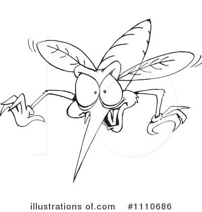 Royalty-Free (RF) Mosquito Clipart Illustration by Dennis Holmes Designs - Stock Sample #1110686