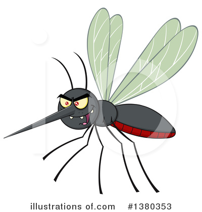 Mosquitoes Clipart #1380353 by Hit Toon