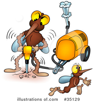 Royalty-Free (RF) Mosquito Clipart Illustration by dero - Stock Sample #35129