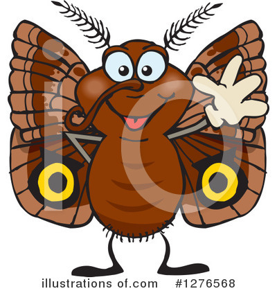 Royalty-Free (RF) Moth Clipart Illustration by Dennis Holmes Designs - Stock Sample #1276568