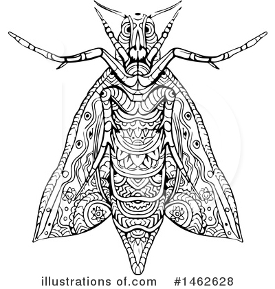 Royalty-Free (RF) Moth Clipart Illustration by patrimonio - Stock Sample #1462628