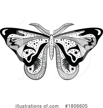 Royalty-Free (RF) Moth Clipart Illustration by Vector Tradition SM - Stock Sample #1806605