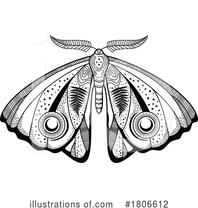 Royalty-Free (RF) Moth Clipart Illustration by Vector Tradition SM - Stock Sample #1806612