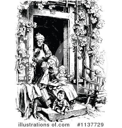 Royalty-Free (RF) Mother Clipart Illustration by Prawny Vintage - Stock Sample #1137729