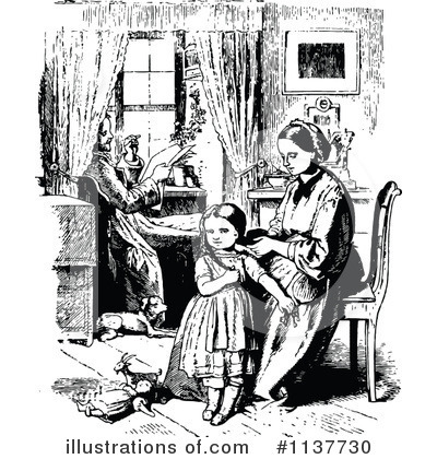 Royalty-Free (RF) Mother Clipart Illustration by Prawny Vintage - Stock Sample #1137730