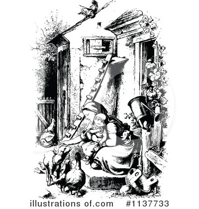 Royalty-Free (RF) Mother Clipart Illustration by Prawny Vintage - Stock Sample #1137733