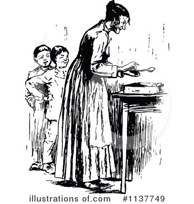 Royalty-Free (RF) Mother Clipart Illustration by Prawny Vintage - Stock Sample #1137749