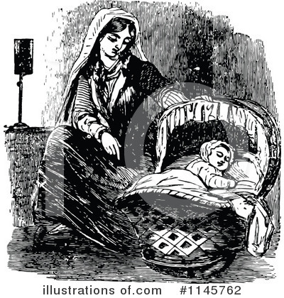 Royalty-Free (RF) Mother Clipart Illustration by Prawny Vintage - Stock Sample #1145762