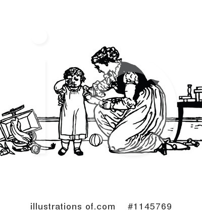 Royalty-Free (RF) Mother Clipart Illustration by Prawny Vintage - Stock Sample #1145769