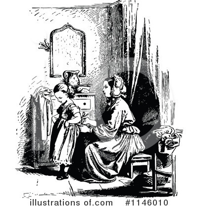 Royalty-Free (RF) Mother Clipart Illustration by Prawny Vintage - Stock Sample #1146010
