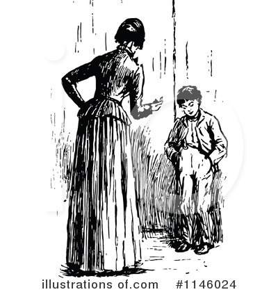 Royalty-Free (RF) Mother Clipart Illustration by Prawny Vintage - Stock Sample #1146024