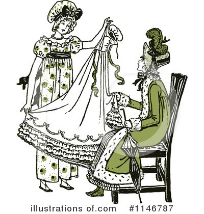 Royalty-Free (RF) Mother Clipart Illustration by Prawny Vintage - Stock Sample #1146787
