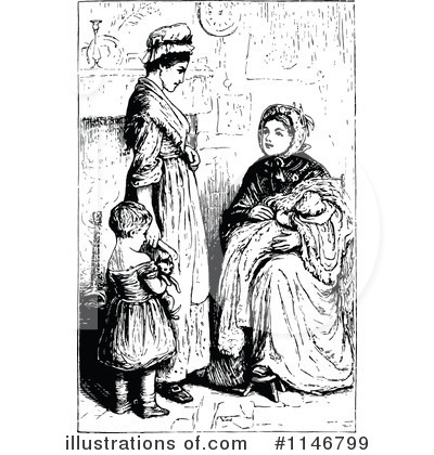 Royalty-Free (RF) Mother Clipart Illustration by Prawny Vintage - Stock Sample #1146799