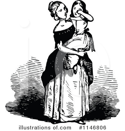 Royalty-Free (RF) Mother Clipart Illustration by Prawny Vintage - Stock Sample #1146806