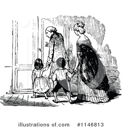 Royalty-Free (RF) Mother Clipart Illustration by Prawny Vintage - Stock Sample #1146813